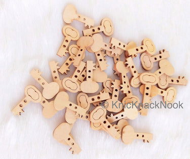 Wood Key Buttons